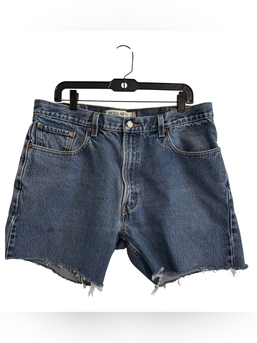 Levi's 505 38 waist Blue Denim Cutoff Shorts